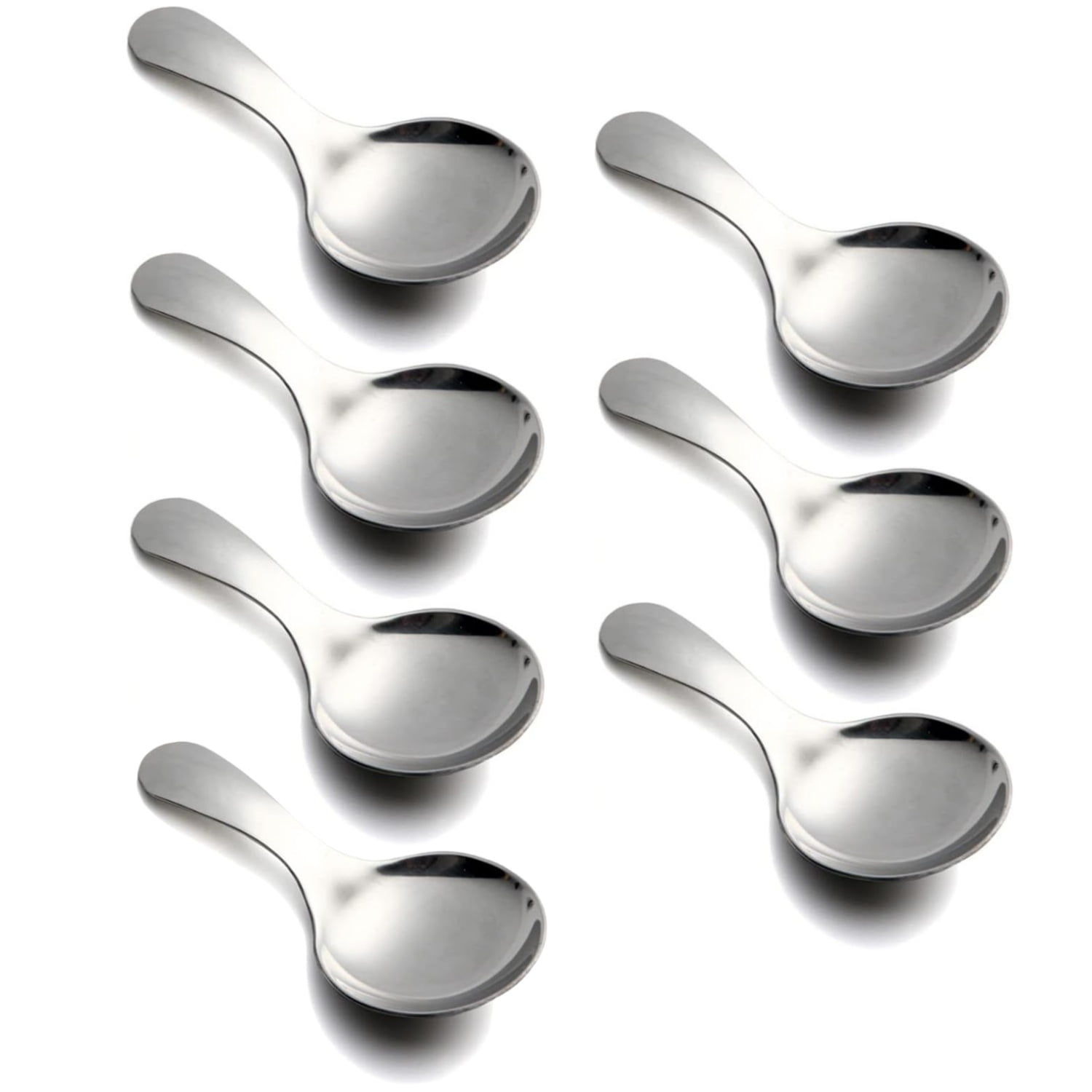 Topboutique Short Handle Spoon 7 Pcs Stainless Steel Spoon Dessert ...