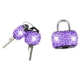 thumbnail image 1 of Topboutique Small Locks with Keys, 1 Pc Mini Metal Padlock Purple, Luggage Locks, Diamond Bling Padlock, Suitcase Backpack Lock for Jewelry Box Diary Gift Storage Box Travel Daily Use, 1 of 3