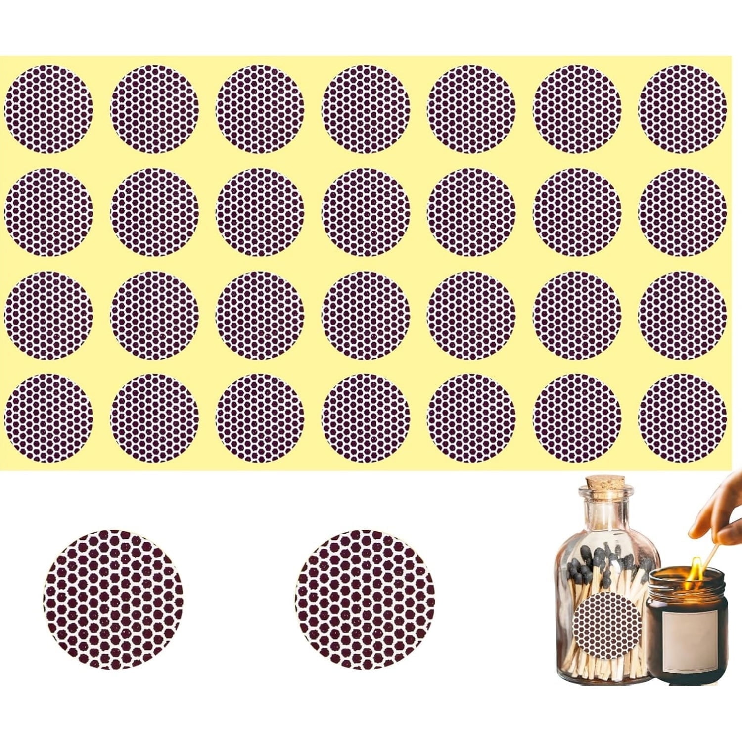Entry Key Match Sticker Topboutique Striker Paper Matches,28 Pcs Match Stickers,Circle Match ...