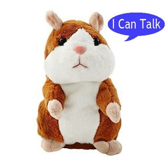 Topboutique Talking Hamster, Plush Interactive Toys, Repeats What You Say Plush Animal Toy Electronic Hamster Mouse for Boys, Girls & Boy Christmas Gift,5.7 *3 inch-Brown