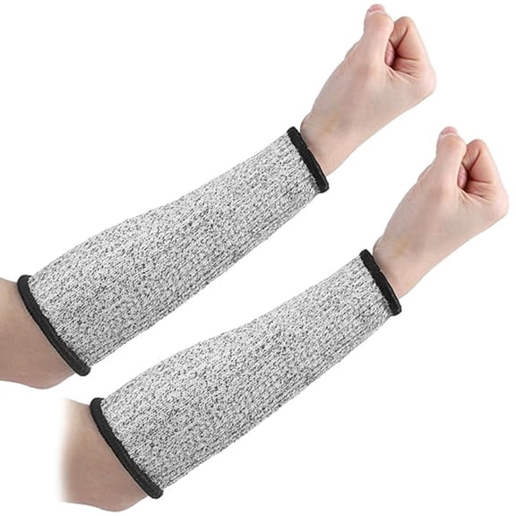 Topboutique Topboutique Arm Sleeves 2 Pcs Arm Protectors Cut Resistant Sleeves Heat Burn Resistant Sleeve Safety Arm Sleeves Anti Abrasion Soft Arm Guards for Gardening Kitchen Farm Work, Gray 8 in