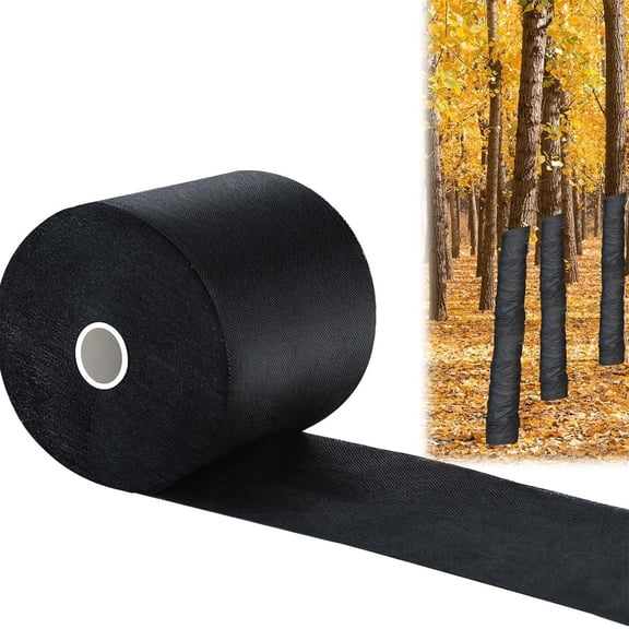 Topboutique Tree Protector Wrap,Winter Proof Tree Protector Wraps,Widen Tree Guards,Tree Trunk Protector,Non Woven Weather Resistant Tree Wrap Roll for Keeping Plants Warm,1 Roll 131 ft,Black