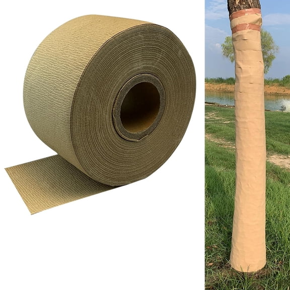Topboutique Tree Trunk Protector Wrap - 3.5 in*16.4 ft Paper Bandage for Winter Frost Resistance Bark Repair, Breathable Moisturizing Cover for Outdoor Fruit Trees,1 Roll