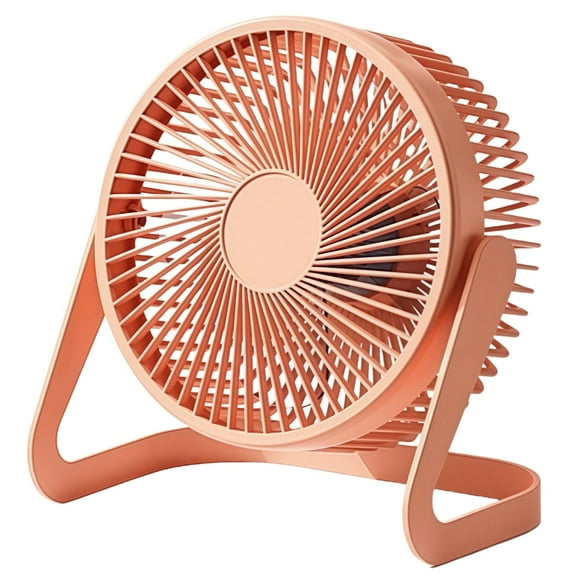 Topboutique USB Small Desk Fan,5 in Portable Fans,Table Cooling Fan,Personal Table Fan,Powered by USB,Quiet Operation and Rotate, for Home,Office, Bedroom,Orange