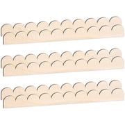 Topboutique Unfinished Scalloped Decorative Wood Trim,Wooden Scalloped Trim,DIY Moulding Trim,Unfinished Scalloped Wood Molding DIY Moulding Trim for Home Wall Decor,6 Pack,15.75 x 1.57 inch