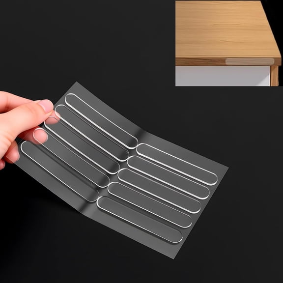 Topboutique Wall Bumpers Clear Door Bumpers Furniture Bumpers Door Stoppers Self Adhesive Anti Collision Pad Silencing Pad Door Stoppers Wall Protector Stripes for Table Doors, 10 Pcs, 2.5*0.4 inch