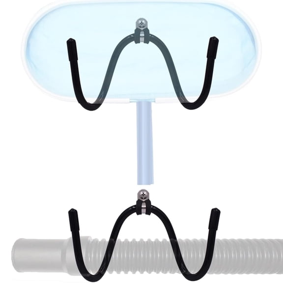 Topboutique Wall Mount Hanger,Pool Pole Hanger,Skateboard Wall Hanger Storage Rack,Flexible Hanger,Pot Lid Organizer Rack,Display Stand,Adjustable Display Rack Holder for Home,Kitchen,2 Pcs-Black