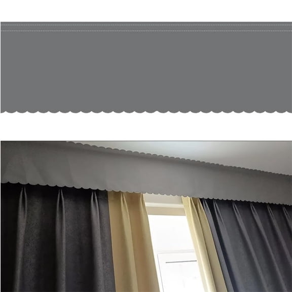Topboutique Window Light Blocker, 59 x 12.6 inch Portable Top of Curtain Blackout Light Blocking Curtains Toppers, Easy to Cut and Install, Without Turning Holes, Removes Without a Trace