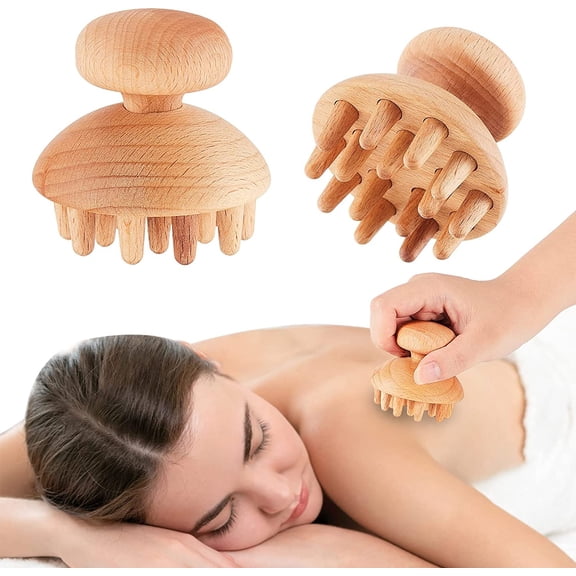 Topboutique Wood Massage Tools Handheld Wooden Body Massager,Wood Tool for Muscle Release Small ， (Small)