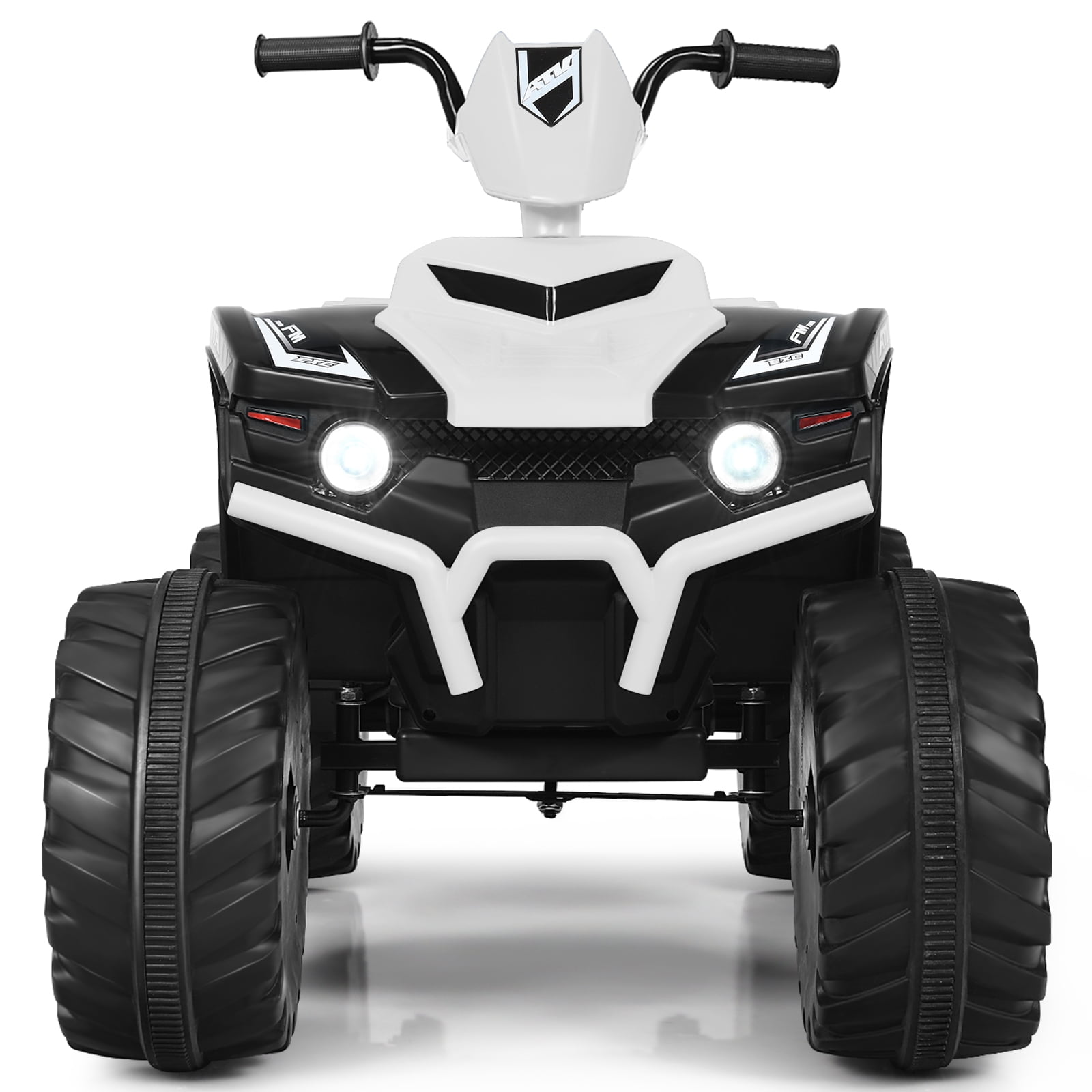 Topbuy 12V Electric Kids Quad ATV Ride on Car with LED Lights& White