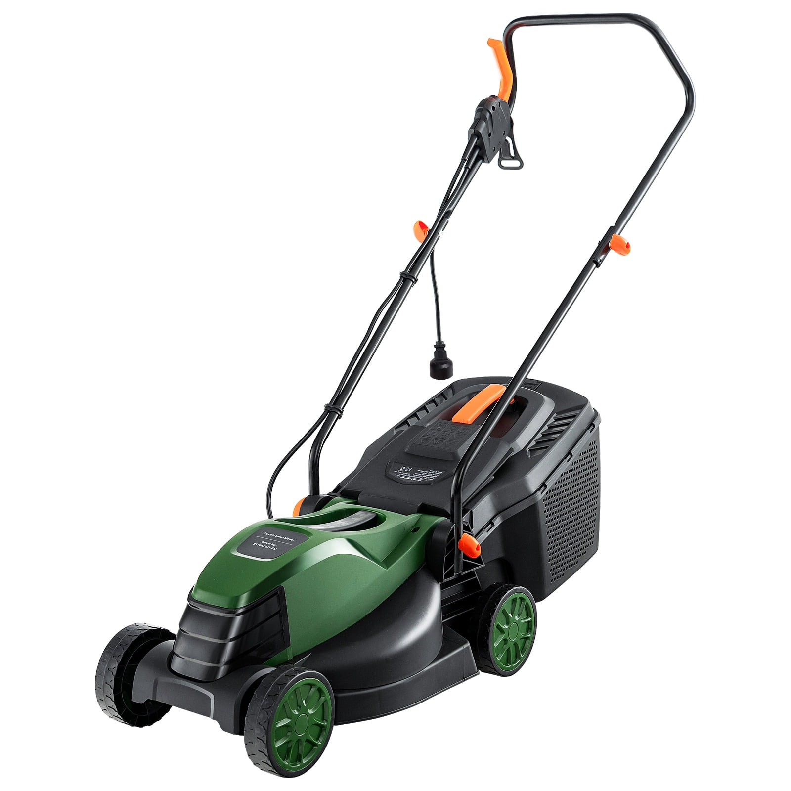 Topbuy 13” 12A Corded Electric Push Walk-Behind Lawn Mower, 2-in-1 Mowing Versatility