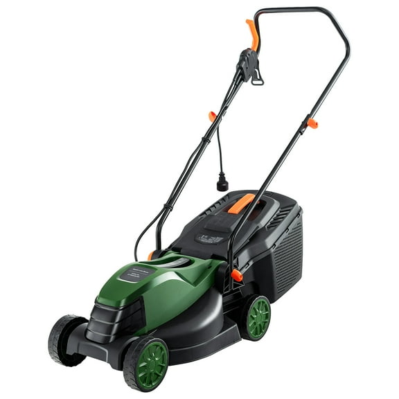 Topbuy 13 12A Corded Electric Push Walk-Behind Lawn Mower, 2-in-1 Mowing Versatility