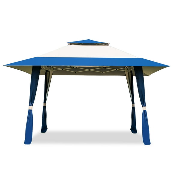 Topbuy 13'x13'Folding Gazebo Canopy Patio Outdoor Tent Party Shade Shelter Blue