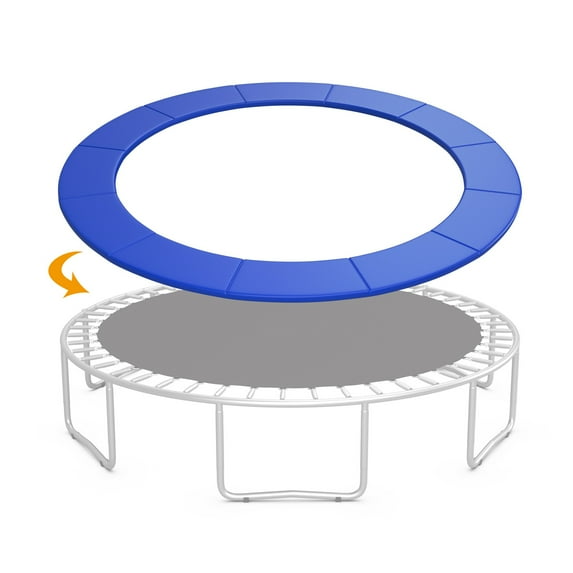 Topbuy 14 Ft. Trampoline Replacement Safety Pad Bounce Frame Waterproof Spring Cove, Blue