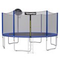 thumbnail image 1 of Topbuy 15 Feet Trampoline Combo Bounce Jump Safety Enclosure Net With Basketball Hoop Ladder, 1 of 10