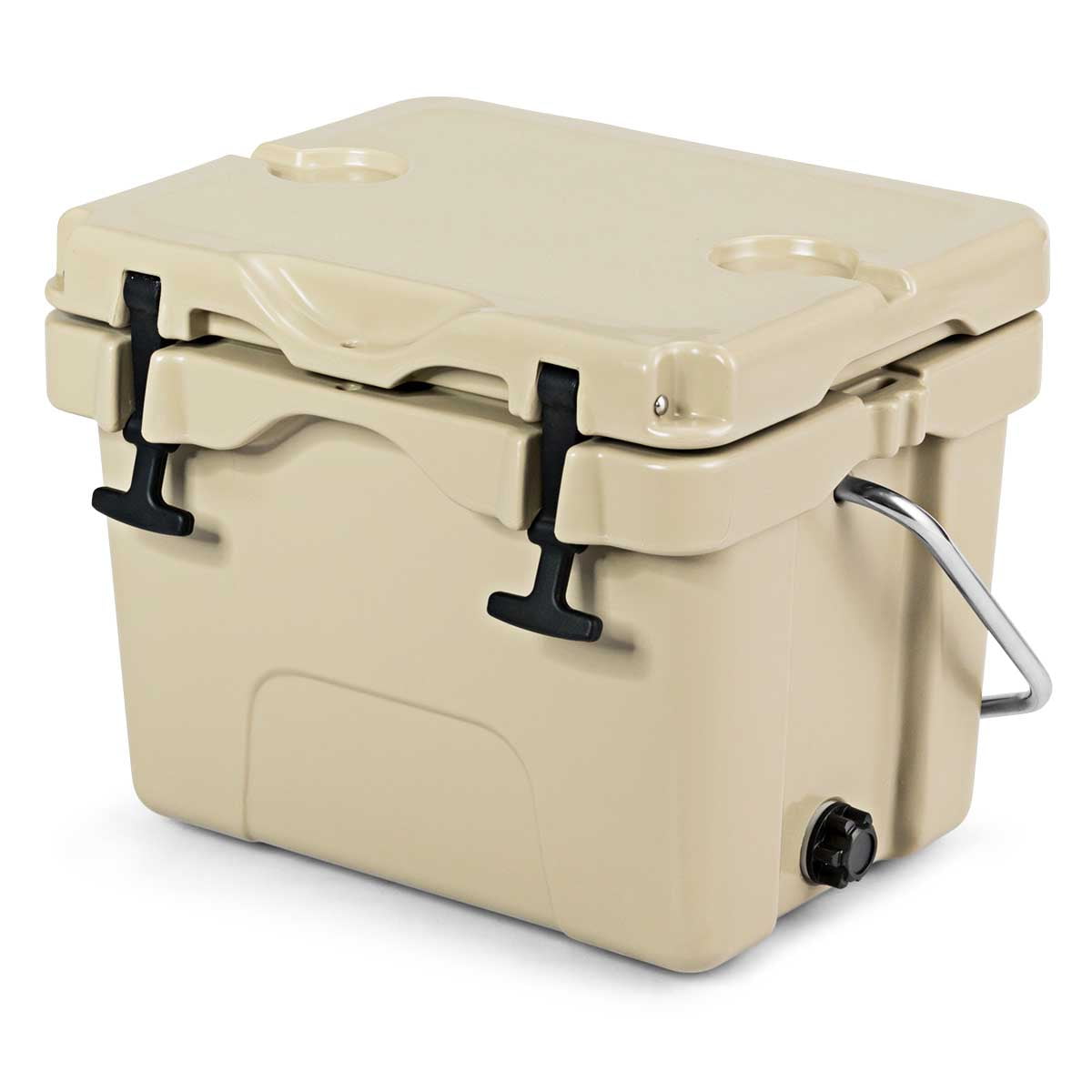 Patiojoy 16Quart Ice Chest High Performance Insulated Cooler Portable Design Khaki