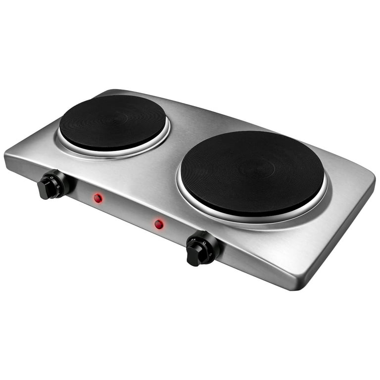 Topbuy 1800W Double Cast-Iron Hot Plate Electric Double Countertop