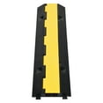 thumbnail image 1 of Topbuy 2 Channel Rubber Floor Cable Protectors Wire Cover Ramp with Flip-Open Top, 1 of 6