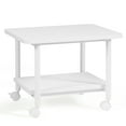 thumbnail image 1 of Topbuy 2-Tier Rolling Under Desk Printer Cart with 2 Storage Shelves Printer Stand for home office White, 1 of 6