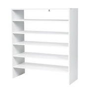 Topbuy 2-tier Stackable Shoe Rack 31" Width Organizer Shelf Set of 3 White
