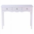 thumbnail image 1 of Topbuy 3 Drawers Console Table Hall table Side Table Desk Accent Table Entryway White, 1 of 6