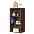 thumbnail image 1 of Topbuy 3-Tier Storage Cabinet Multi-functional Display Open shelf Bookcase MDF Coffee, 1 of 8
