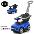 thumbnail image 1 of Topbuy 3 in 1 Kids Ride on Push Car Stroller Sliding Walking Car with Horn&Music&Light Blue, 1 of 5