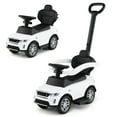 thumbnail image 1 of Topbuy 3 in 1 Push Car for Toddlers Licensed Land Rover Discovery Ride on Toy with Removable Handle & Guardrail White, 1 of 10