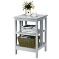 thumbnail image 1 of Topbuy 3-tier Side Table Nightstand Sofa End Table Storage Display Shelf Grey, 1 of 10