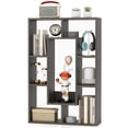 thumbnail image 1 of Topbuy 35.5” Geometric Bookshelf Open-back Bookcase w/ 7 Cubes Free-standing Storage Shelf Unit w/ Anti-Toppling Devices Gray, 1 of 9