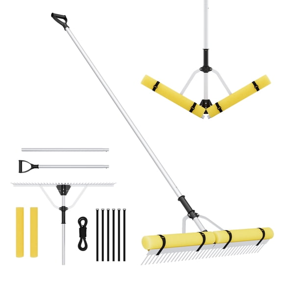 Topbuy 36 in Floating Weed Lake Rake with Adjustable Foam Handle