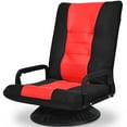 thumbnail image 1 of Topbuy 360 Degree Swivel Gaming Floor Chair 6-Position Adjustable Folding Lazy Sofa Red, 1 of 3