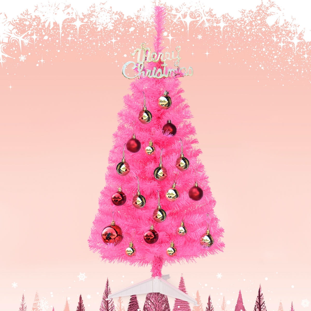 Miniature Pink Christmas Tree 