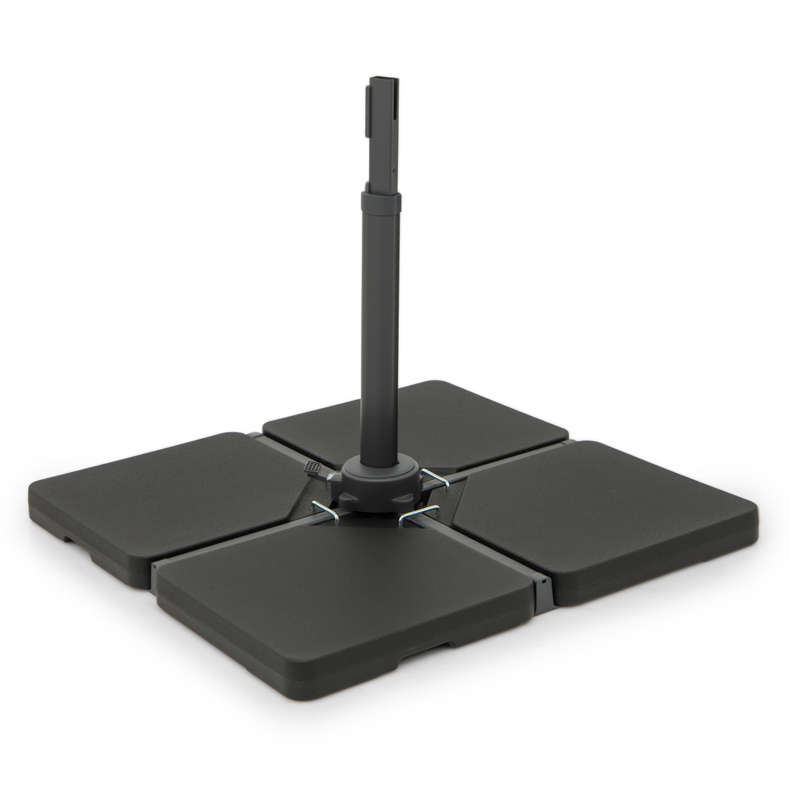 Topbuy 4 Pieces Offset Patio Umbrella Base 220 LBS Large Square Plastic Outdoor Umbrella Stand