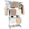 thumbnail image 1 of Topbuy 4-Tier Foldable Clothes Drying Rack, Oversized Drying Rack w/ Lockable Wheels & Rust-proof Metal Frame, 1 of 9