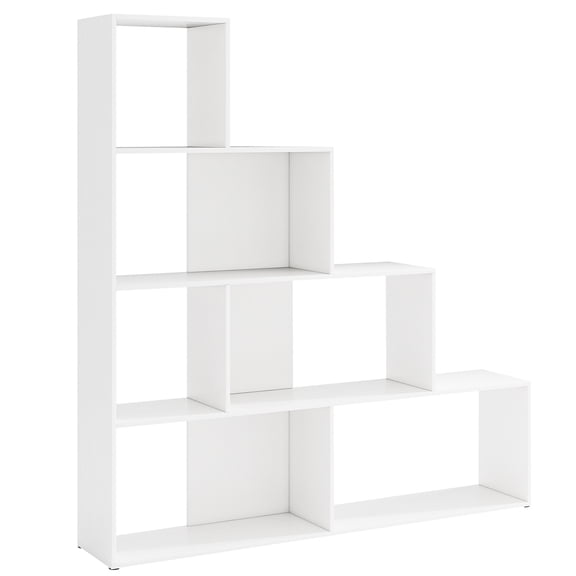 Topbuy 4-tier Ladder Bookshelf Freestanding Storage Shelf w/Open Cubes 2 Anti-tipping Devices