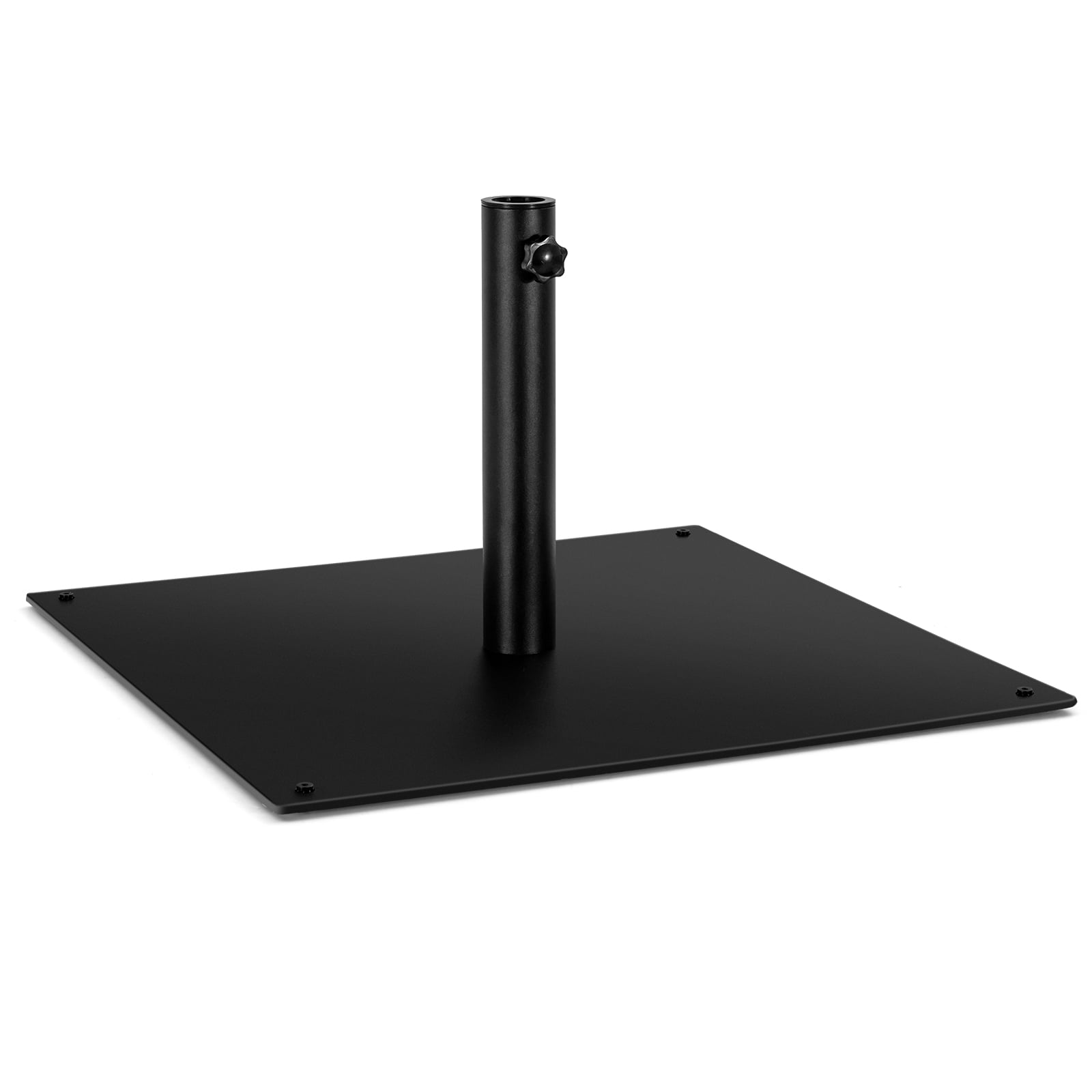 Topbuy 42 LBS Patio Umbrella Base, Heavy Duty 25” Umbrella Stand, Square Umbrella Base w/4 Anti-slip Pads