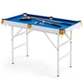thumbnail image 1 of Patiojoy 47'' Pool Table Set for Kids Foldable Billiard Table for Home and School Blue, 1 of 10