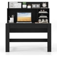 thumbnail image 1 of Topbuy 48" Computer Desk with Bookshelf Home Office Writing Desk with Anti-Tipping Kits & Cable Management Hole Black, 1 of 7