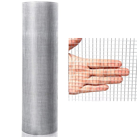 Topbuy 48''x 50' 23 Gauge 1/4" Fence Mesh Galvanized Wire Hardware Cloth