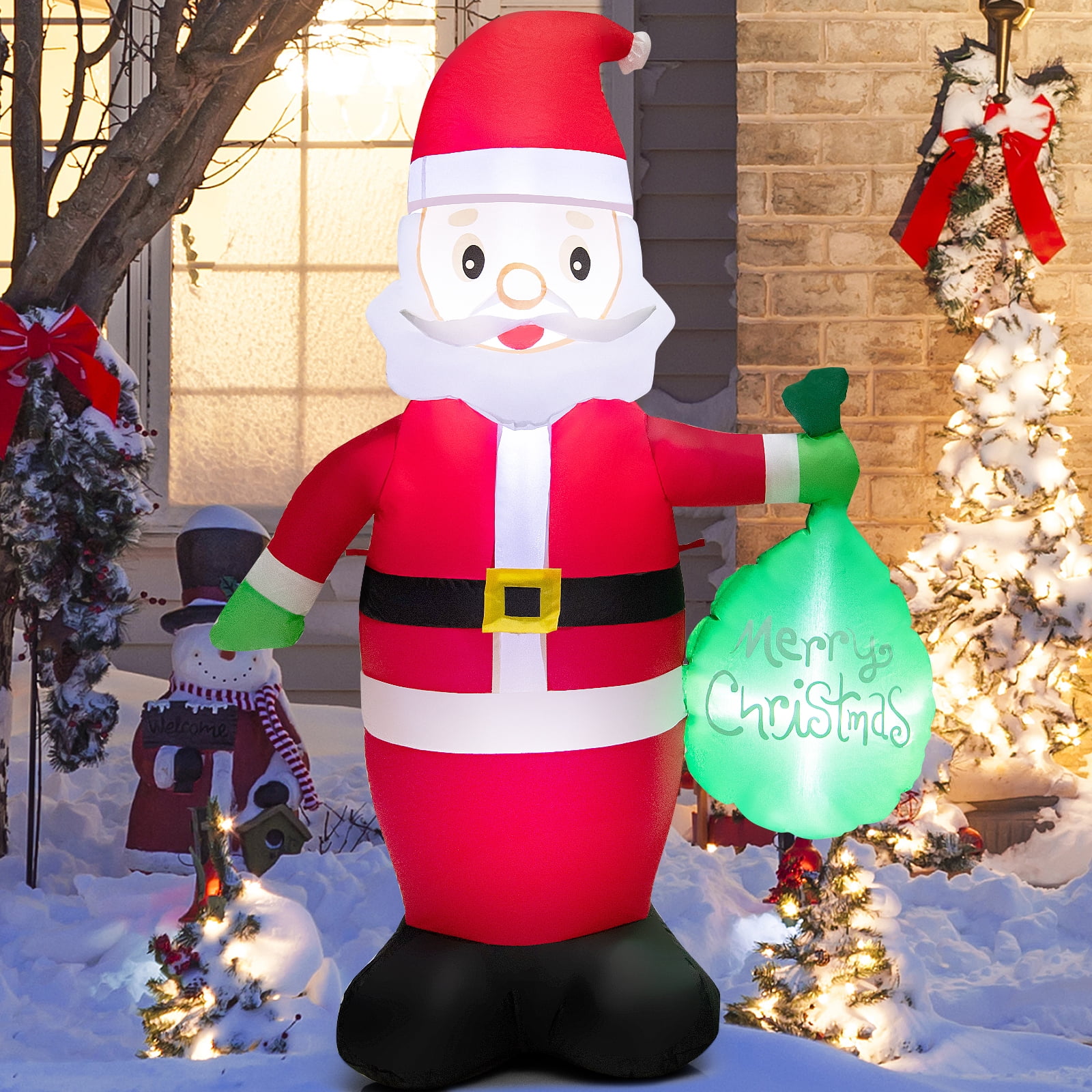 Topbuy 5 FT Christmas Inflatable Santa Claus Blow up Yard Decoration w