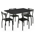 thumbnail image 1 of Topbuy 5 Piece Dining Table Set 4 Chairs for Kitchen Breakfast Furniture Black, 1 of 6