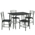 thumbnail image 1 of Topbuy 5 Pieces Dining Table and Chair Set Metal Frame Wooden Tabletop, 1 of 10
