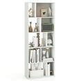 thumbnail image 1 of Topbuy 5-Tier Geometric Bookcase 63” Tall Freestanding Bookshelf with 10 Open Cubbies, 1 of 8