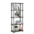 thumbnail image 1 of Topbuy 5-Tier Multi-Functional Shelves Storage Display Bookshelf Home Office Walnut, 1 of 5