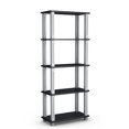 thumbnail image 1 of Topbuy 5-Tier  Storage Rack Display Shelves Bookshelf for Home Office Black, 1 of 8