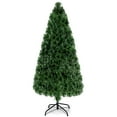 thumbnail image 1 of Topbuy 6'Pre-Lit Fiber Optic Artificial PVC Christmas Tree w/ Metal Stand (Indoor/Outdoor), 1 of 9