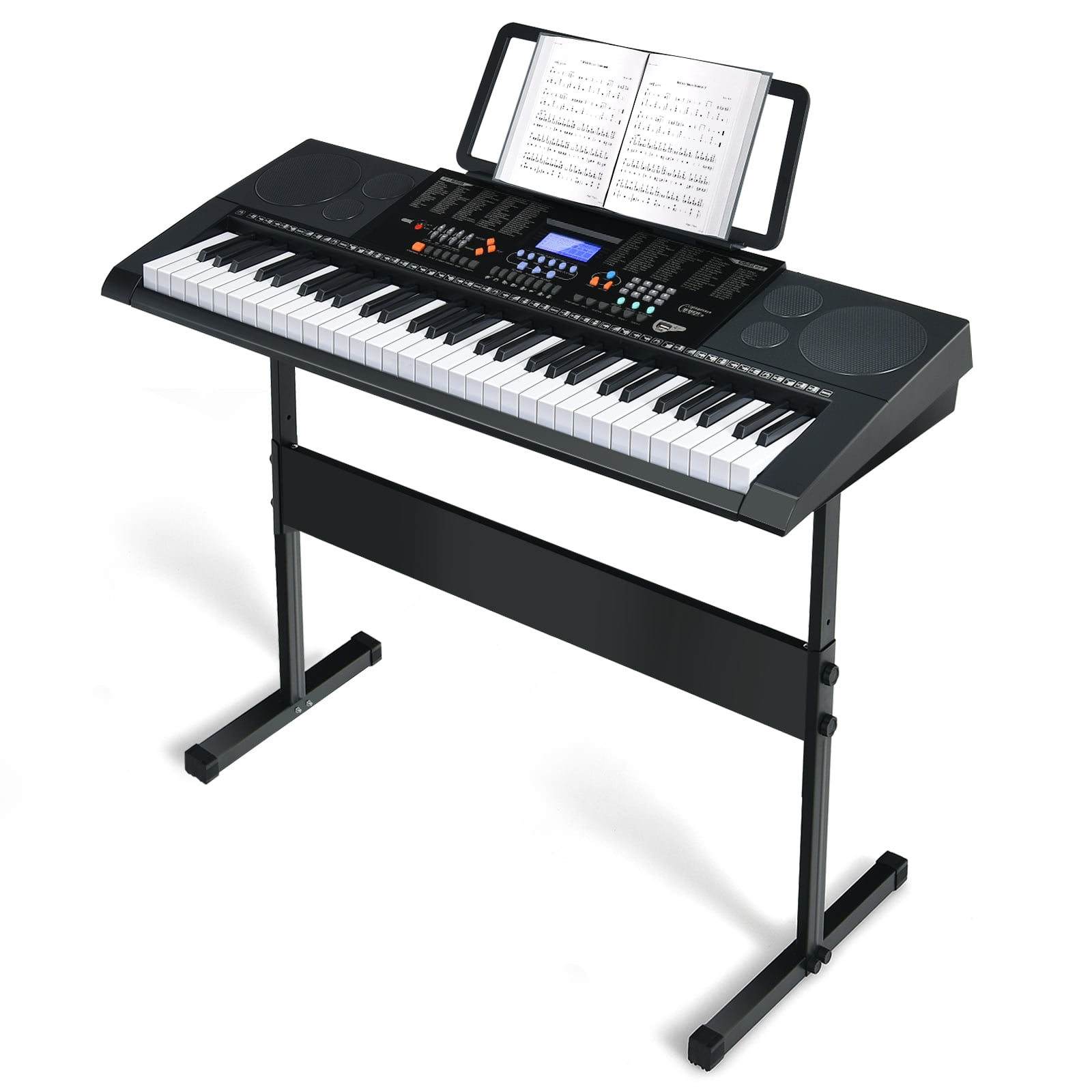 Topbuy 88-Key Foldable Digital Piano Keyboard Semi Weighted Piano Keyboard  Full Size Lighted Keys for Beginner White 