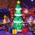 thumbnail image 1 of Patiojoy 6FT Inflatable Christmas Tree Blow Up Xmas Tree w/ Treetop Star Colorful Candy Gift Box Built-in Bright LED Self-Inflating Holiday Decoration, 1 of 10