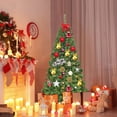 thumbnail image 1 of Topbuy 6Ft Artificial Christmas Tree PVC Hinged Spruce Xmas Tree with 928 Branch Tips, 1 of 10